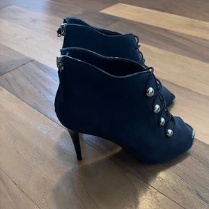 WHBM Navy Suede Heels. Size 7.5 and worn one time.